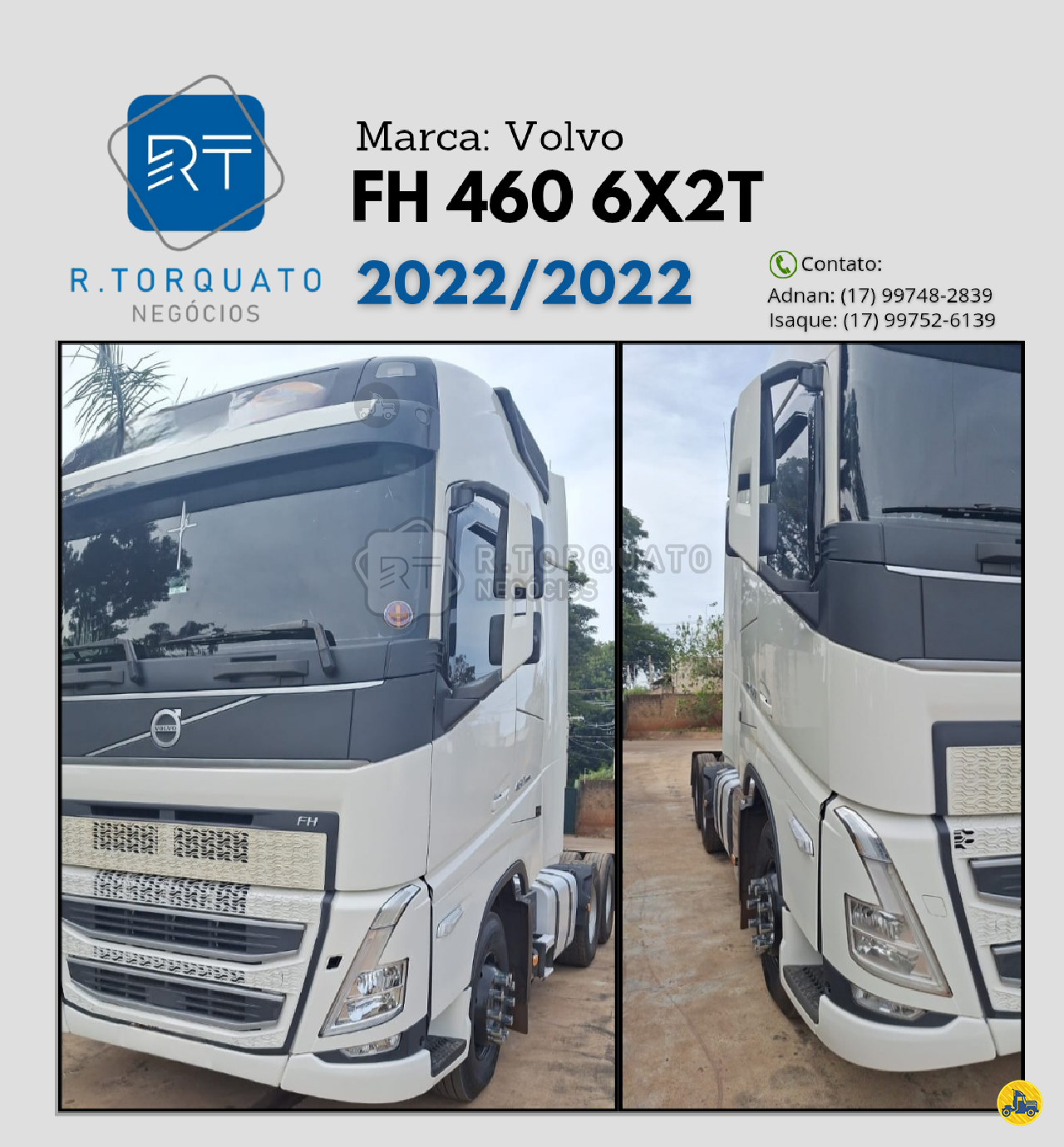 CAMINHAO VOLVO VOLVO FH 460 Cavalo Mecânico Cavalo 6x2 R.Torquato Negócios São José do Rio Preto SÃO PAULO SP
